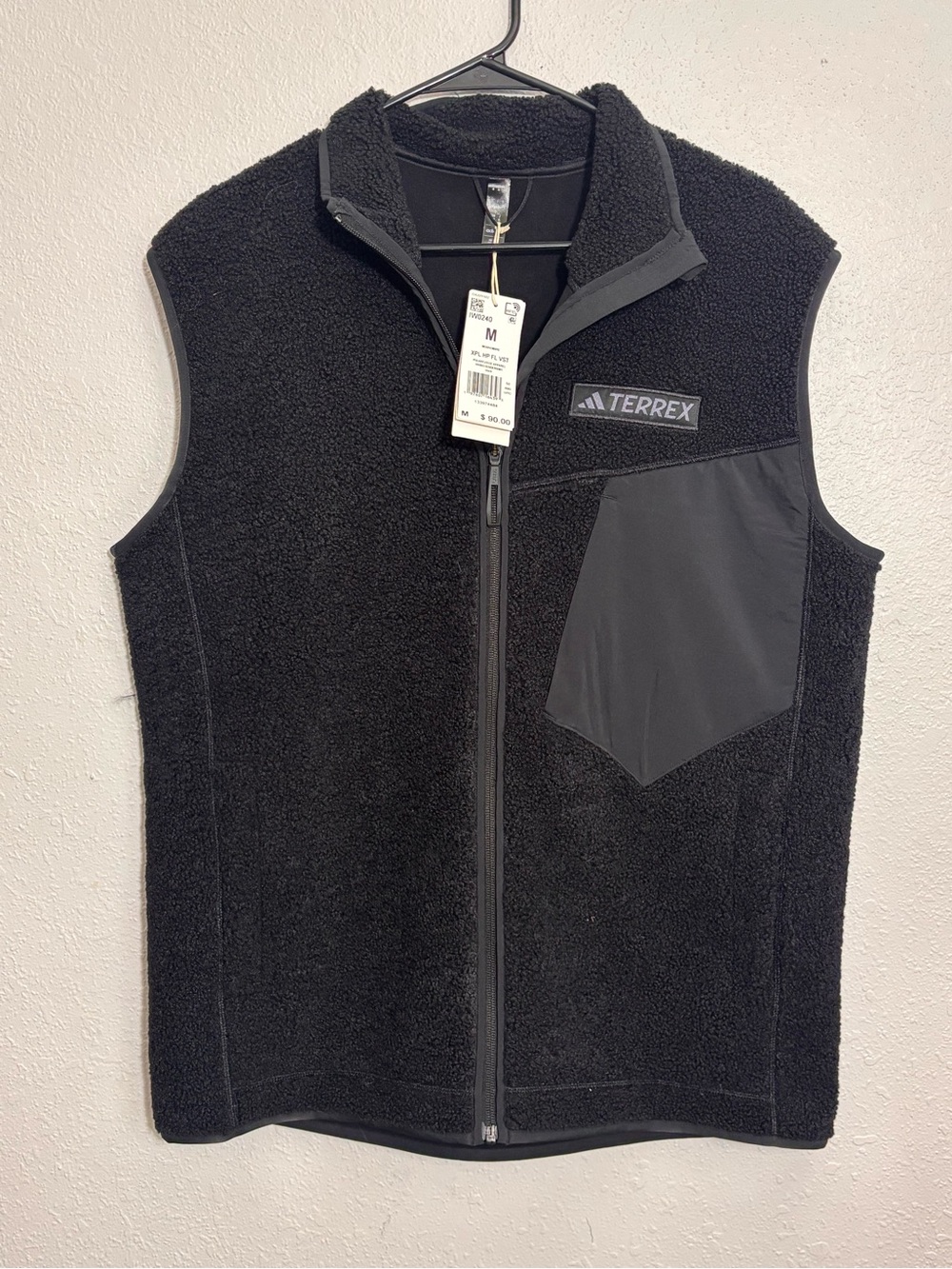 adidas Terrex Black Sherpa Fleece Vest NWT